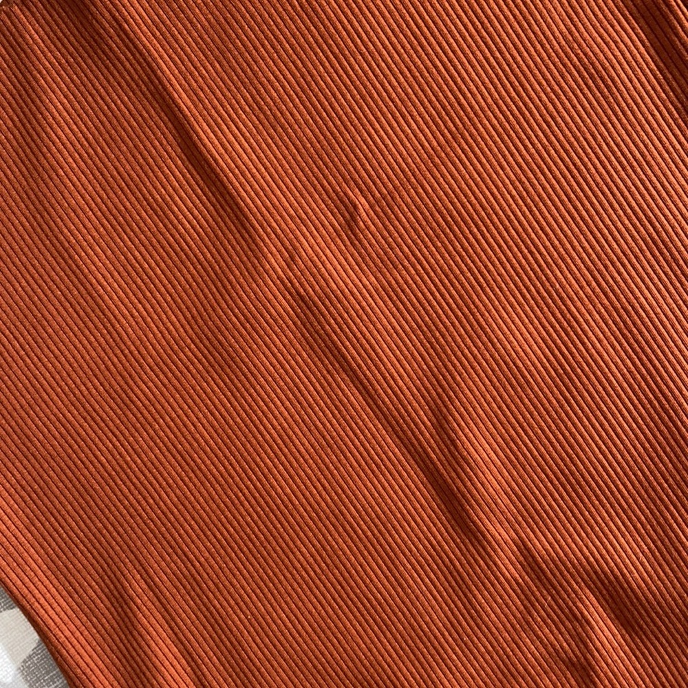 Rust Orange Ribbed Two-Piece Set - image 6